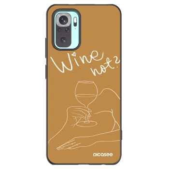 Picasee silikonový černý obal pro Xiaomi Redmi Note 10 Pro - Wine not