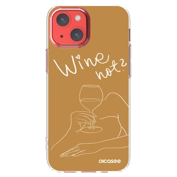 Picasee silikonový průhledný obal pro Apple iPhone 13 mini - Wine not