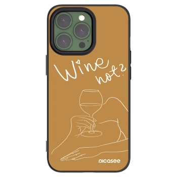 Picasee silikonový černý obal pro Apple iPhone 13 Pro - Wine not
