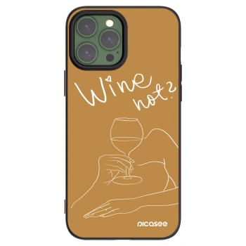 Picasee silikonový černý obal pro Apple iPhone 13 Pro Max - Wine not