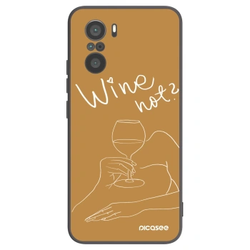 Picasee silikonový černý obal pro Xiaomi Poco F3 - Wine not