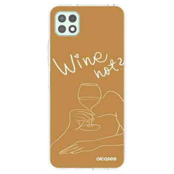 Picasee silikonový průhledný obal pro Samsung Galaxy A22 A226B 5G - Wine not