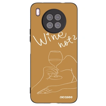 Picasee silikonový černý obal pro Huawei Nova 8i - Wine not