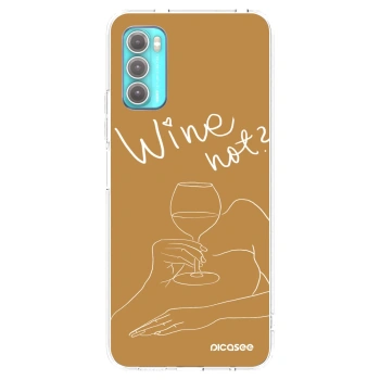 Picasee silikonový průhledný obal pro Motorola Moto G60 - Wine not