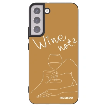Picasee silikonový černý obal pro Samsung Galaxy S22+ 5G - Wine not