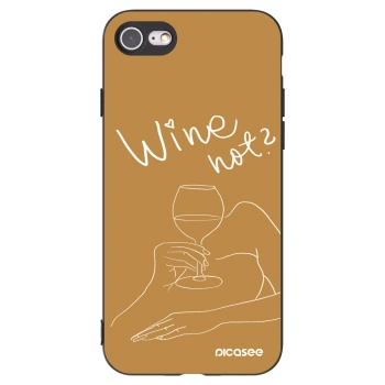 Picasee silikonový černý obal pro Apple iPhone SE 2022 - Wine not