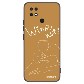 Picasee silikonový černý obal pro Xiaomi Redmi 10C - Wine not