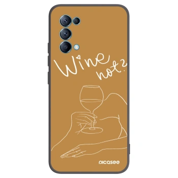 Picasee silikonový černý obal pro OPPO Reno 5 5G - Wine not