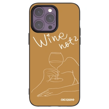 Picasee silikonový černý obal pro Apple iPhone 14 Pro Max - Wine not