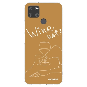 Picasee silikonový průhledný obal pro Realme C21Y - Wine not