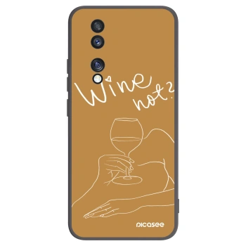 Picasee silikonový černý obal pro Honor 70 - Wine not