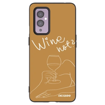 Picasee silikonový černý obal pro OnePlus 9 - Wine not