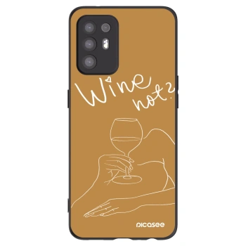 Picasee silikonový černý obal pro OPPO A94 5G - Wine not