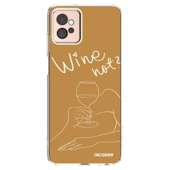 Picasee silikonový průhledný obal pro Motorola Moto G32 - Wine not