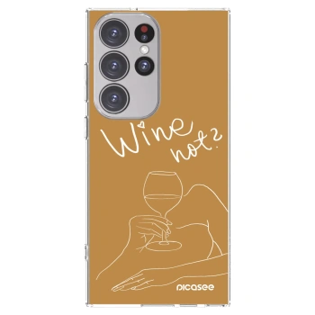 Picasee silikonový průhledný obal pro Samsung Galaxy S23 Ultra 5G - Wine not