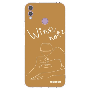 Picasee silikonový průhledný obal pro Honor 8X - Wine not
