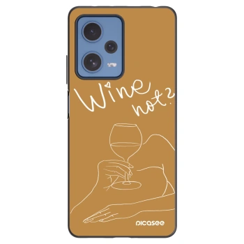 Picasee silikonový černý obal pro Xiaomi Redmi Note 12 Pro 5G - Wine not