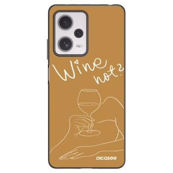 Picasee silikonový černý obal pro Xiaomi Redmi Note 12 Pro+ 5G - Wine not