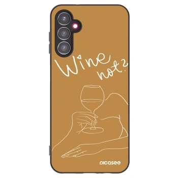 Picasee silikonový černý obal pro Samsung Galaxy A14 4G A145R - Wine not