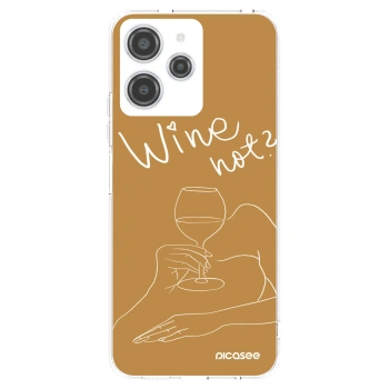 Picasee silikonový průhledný obal pro Xiaomi Redmi 12 4G - Wine not