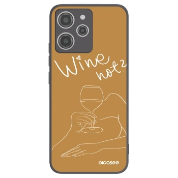 Picasee silikonový černý obal pro Xiaomi Redmi 12 4G - Wine not