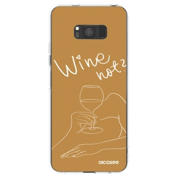 Picasee silikonový průhledný obal pro Samsung Galaxy S8 G950F - Wine not