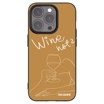 Picasee silikonový černý obal pro Apple iPhone 15 Pro - Wine not