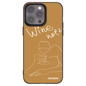 Picasee silikonový černý obal pro Apple iPhone 15 Pro Max - Wine not
