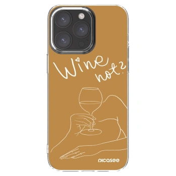 Picasee silikonový průhledný obal pro Apple iPhone 15 Pro Max - Wine not