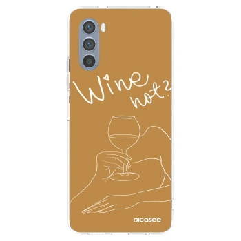 Picasee silikonový průhledný obal pro Motorola Moto G62 - Wine not