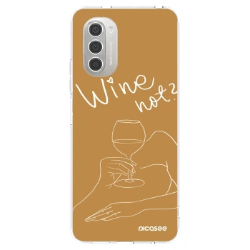Picasee silikonový průhledný obal pro Motorola Moto G51 - Wine not