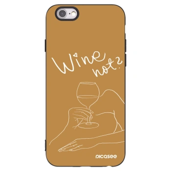 Picasee silikonový černý obal pro Apple iPhone 6/6S - Wine not