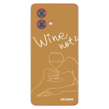 Picasee silikonový průhledný obal pro Motorola Moto G84 5G - Wine not
