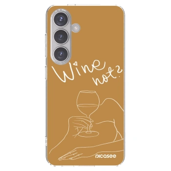 Picasee silikonový průhledný obal pro Samsung Galaxy S24 S921B 5G - Wine not