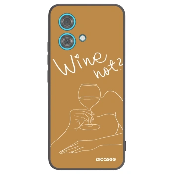 Picasee silikonový černý obal pro Motorola Edge 40 Neo - Wine not