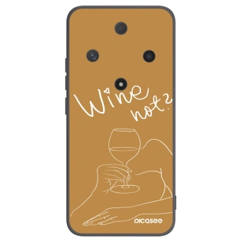 Picasee silikonový černý obal pro Honor Magic6 Lite 5G - Wine not