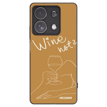 Picasee silikonový černý obal pro Xiaomi Redmi Note 13 Pro 4G - Wine not