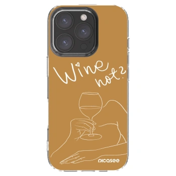 Picasee silikonový průhledný obal pro Apple iPhone 16 Pro - Wine not