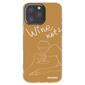 Picasee silikonový průhledný obal pro Apple iPhone 16 Pro Max - Wine not