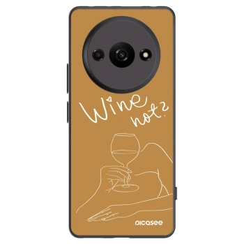 Picasee silikonový černý obal pro Xiaomi Redmi A3 - Wine not