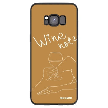 Picasee silikonový černý obal pro Samsung Galaxy S8 G950F - Wine not