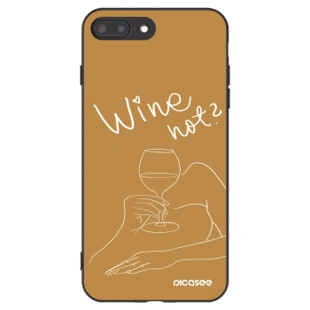 Picasee silikonový černý obal pro Apple iPhone 7 Plus - Wine not