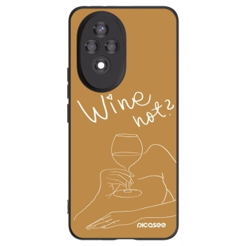 Picasee silikonový černý obal pro Honor 200 5G - Wine not