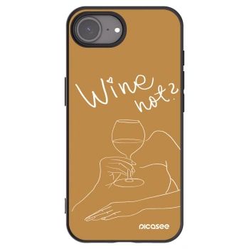 Picasee silikonový černý obal pro Apple iPhone 16e - Wine not