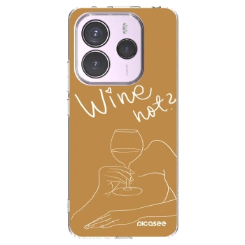 Picasee silikonový průhledný obal pro Xiaomi Redmi Note 14 5G - Wine not