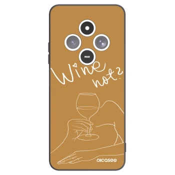 Picasee silikonový černý obal pro Xiaomi Redmi 14C - Wine not