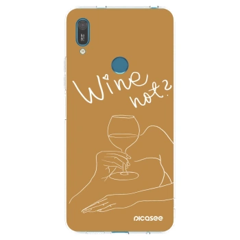 Picasee silikonový průhledný obal pro Huawei Y7 2019 - Wine not