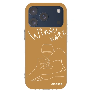 Picasee silikonový průhledný obal pro Apple iPhone 17 Pro - Wine not