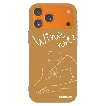 Picasee silikonový průhledný obal pro Apple iPhone 17 Pro Max - Wine not