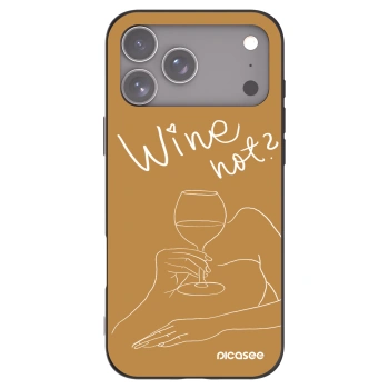 Picasee silikonový černý obal pro Apple iPhone 17 Pro Max - Wine not